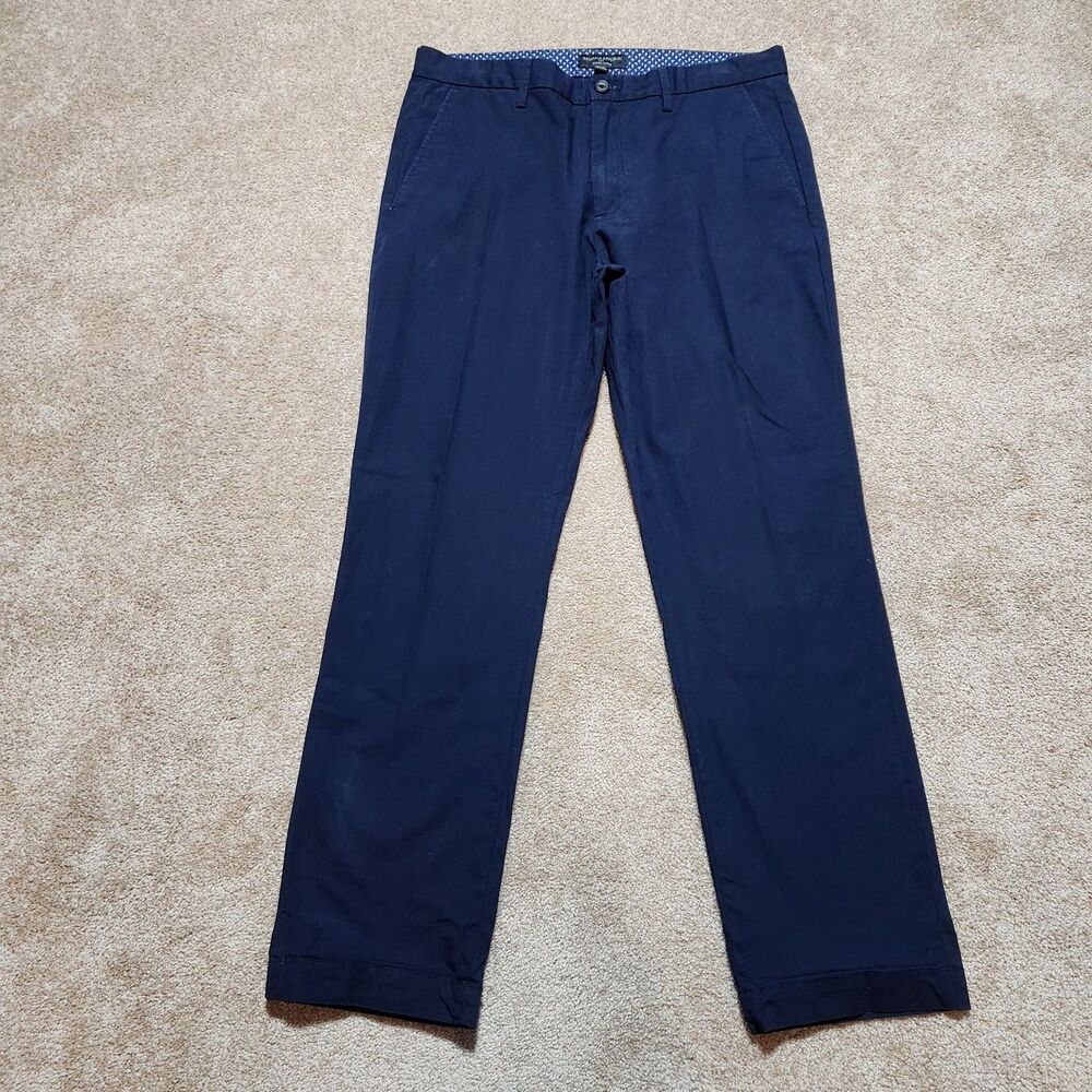 Banana Republic Pants Men 33x30 (34X29) Navy Aiden Chino Summerweight